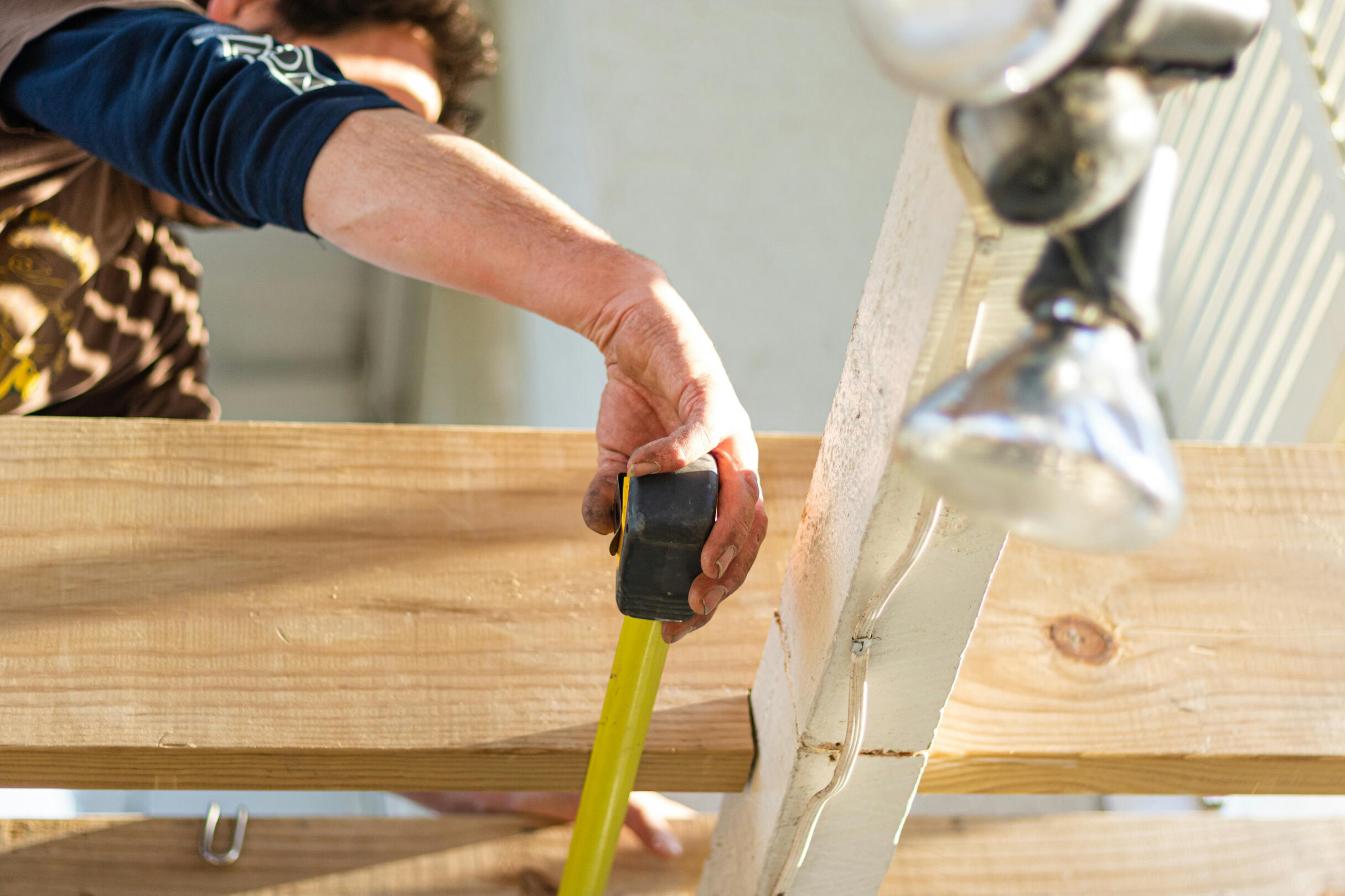 Handyman working on a home